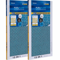 Load image into Gallery viewer, PUREFLOW, Home Furnace Air Filter 12x24x1, with 4 Layers of Advanced Filtration Technology, MERV-13 Pack of 2