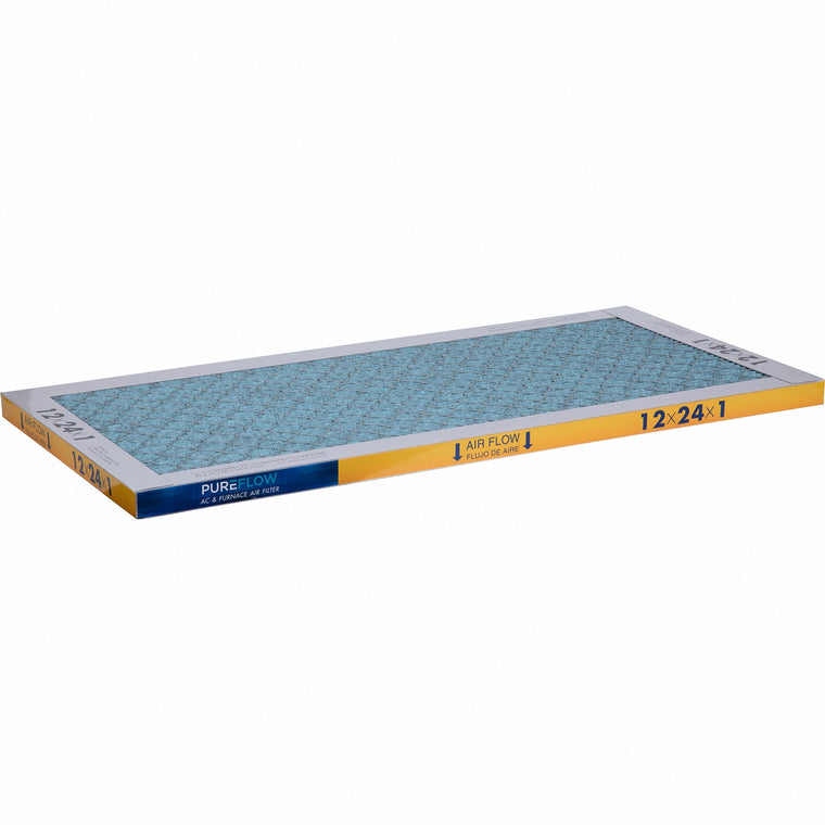 PUREFLOW, Home Furnace Air Filter 12x24x1, with 4 Layers of Advanced Filtration Technology, MERV-13 (2 - Pack)