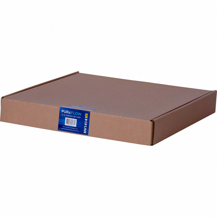PUREFLOW, Home Furnace Air Filter 14x14x1, with 4 Layers of Advanced Filtration Technology, MERV-13 (2 - Pack)
