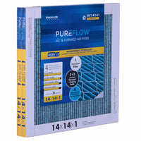 Load image into Gallery viewer, PUREFLOW, Home Furnace Air Filter 14x14x1, with 4 Layers of Advanced Filtration Technology, MERV-13 Pack of 2