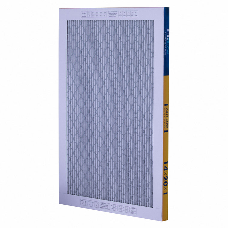 PUREFLOW, Home Furnace Air Filter 14x20x1, with 4 Layers of Advanced Filtration Technology, MERV-13 (2 - Pack)