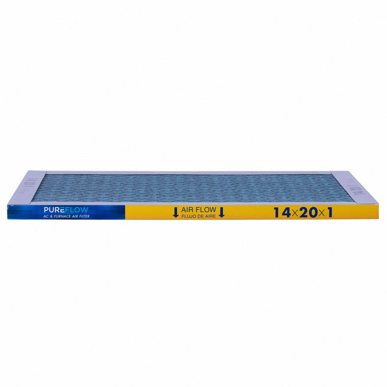 PUREFLOW, Home Furnace Air Filter 14x20x1, with 4 Layers of Advanced Filtration Technology, MERV-13 (2 - Pack)