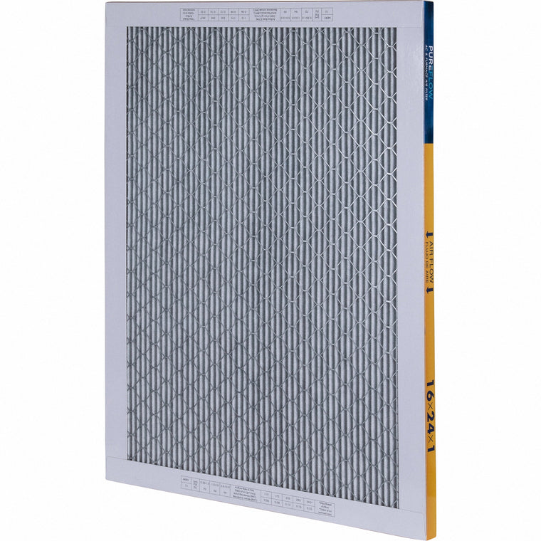 PUREFLOW, Home Furnace Air Filter 16x24x1, with 4 Layers of Advanced Filtration Technology, MERV-13 (2 - Pack)