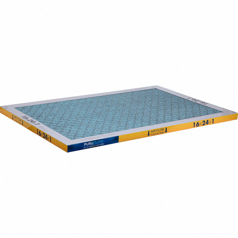PUREFLOW, Home Furnace Air Filter 16x24x1, with 4 Layers of Advanced Filtration Technology, MERV-13 (2 - Pack)