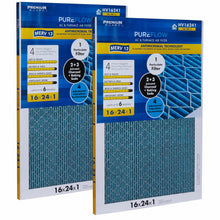 PUREFLOW, Home Furnace Air Filter 16x24x1, with 4 Layers of Advanced Filtration Technology, MERV-13 Pack of 2
