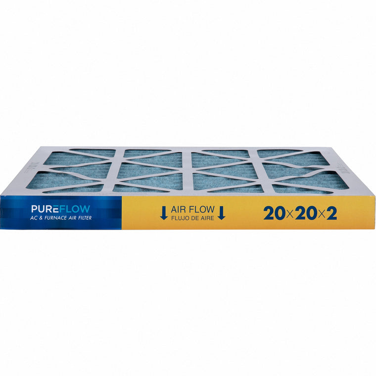 PUREFLOW, Home Furnace Air Filter 20x20x2, with 4 Layers of Advanced Filtration Technology, MERV-13 (2 - Pack)