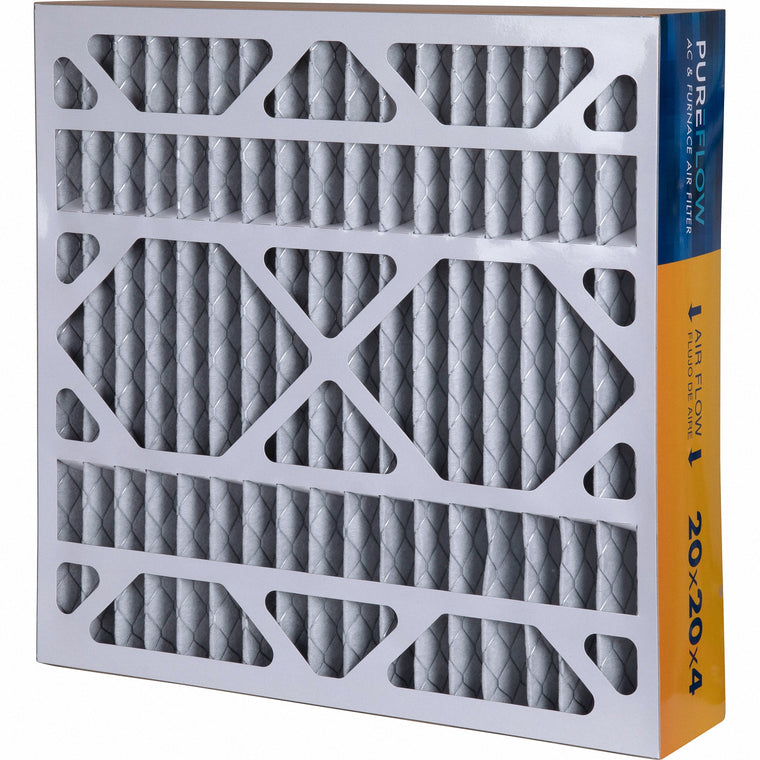 PUREFLOW, Home Furnace Air Filter 20x20x4, with 4 Layers of Advanced Filtration Technology, MERV-13 (1 - Pack)