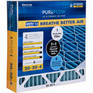 PUREFLOW, Home Furnace Air Filter 20x20x4, with 4 Layers of Advanced Filtration Technology, MERV-13 (1 - Pack)