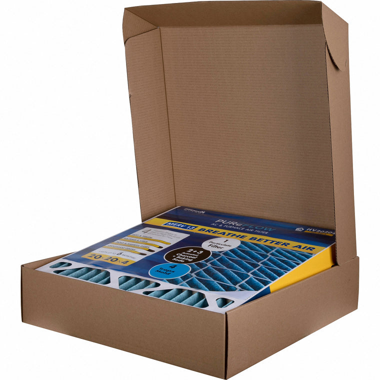 PUREFLOW, Home Furnace Air Filter 20x20x4, with 4 Layers of Advanced Filtration Technology, MERV-13 (1 - Pack)