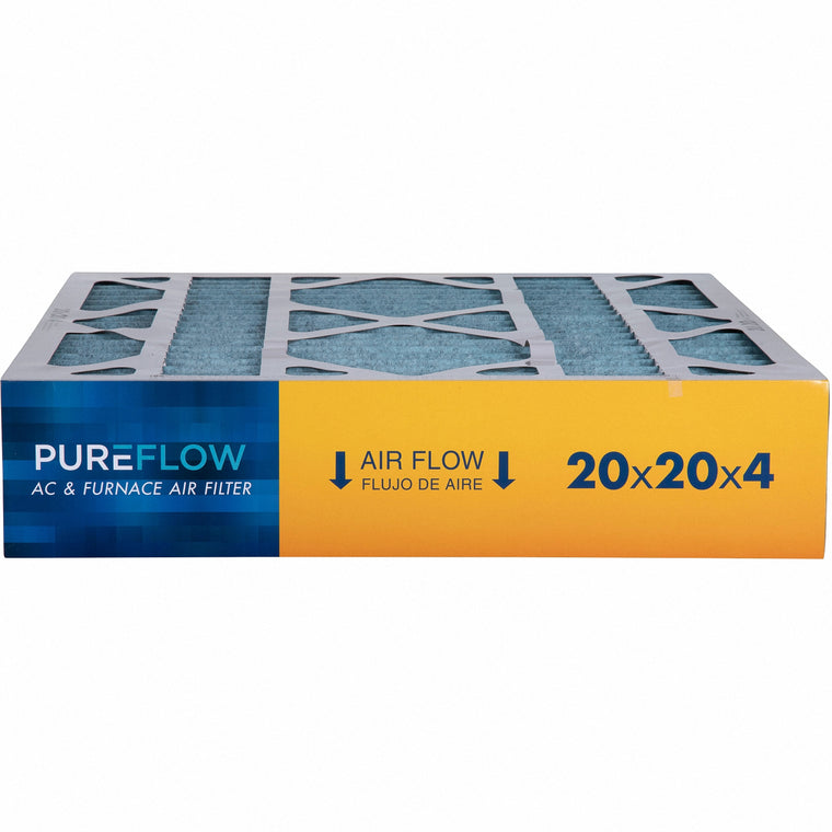 PUREFLOW, Home Furnace Air Filter 20x20x4, with 4 Layers of Advanced Filtration Technology, MERV-13 (1 - Pack)