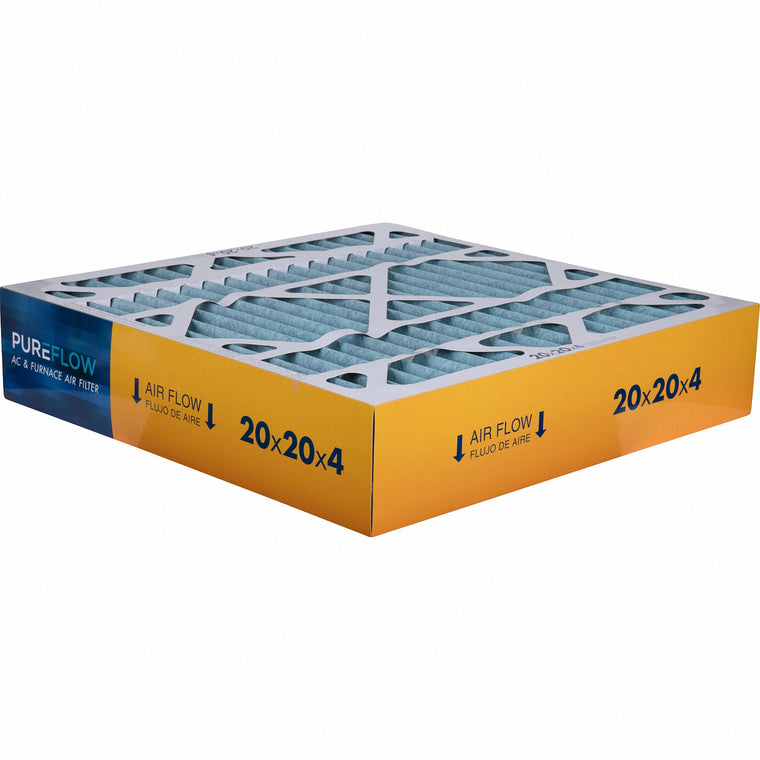PUREFLOW, Home Furnace Air Filter 20x20x4, with 4 Layers of Advanced Filtration Technology, MERV-13 (1 - Pack)