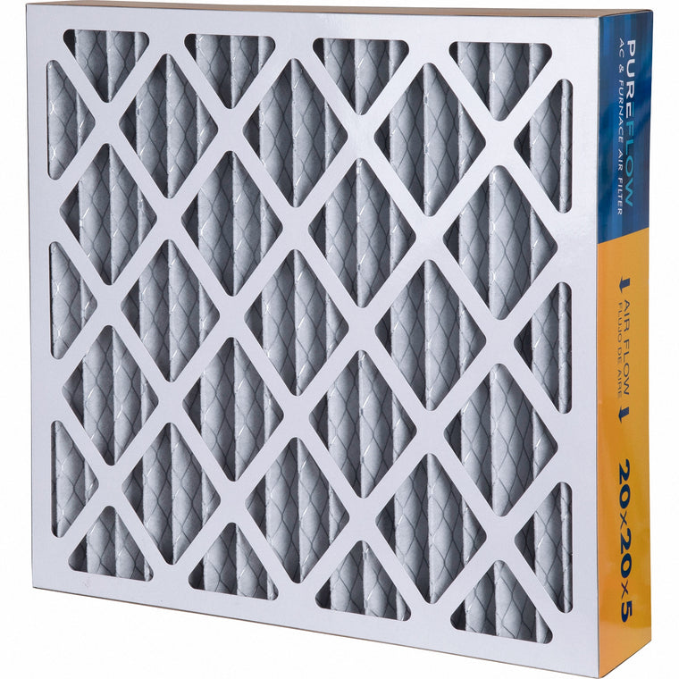 PUREFLOW, Home Furnace Air Filter 20x20x5, with 4 Layers of Advanced Filtration Technology, MERV-13 (1 - Pack)