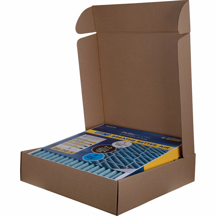 PUREFLOW, Home Furnace Air Filter 20x20x5, with 4 Layers of Advanced Filtration Technology, MERV-13 (1 - Pack)
