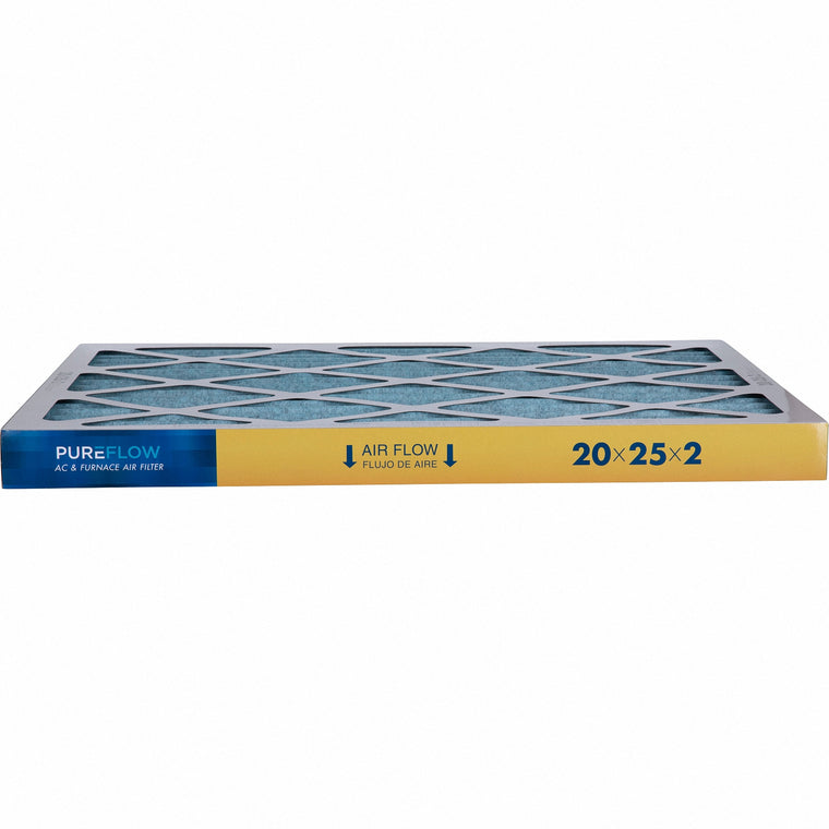 PUREFLOW, Home Furnace Air Filter 20x25x2, with 4 Layers of Advanced Filtration Technology, MERV-13 (2 - Pack)