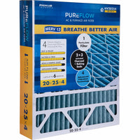 Load image into Gallery viewer, PUREFLOW, Home Furnace Air Filter 20x25x4, with 4 Layers of Advanced Filtration Technology, MERV-13 Pack of 1