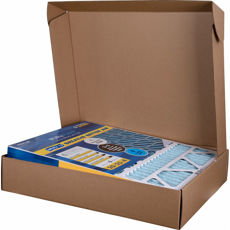 PUREFLOW, Home Furnace Air Filter 20x25x4, with 4 Layers of Advanced Filtration Technology, MERV-13 (1 - Pack)