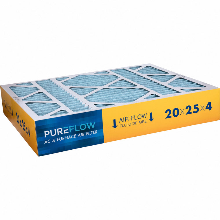 PUREFLOW, Home Furnace Air Filter 20x25x4, with 4 Layers of Advanced Filtration Technology, MERV-13 (1 - Pack)