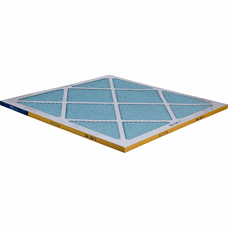 PUREFLOW, Home Furnace Air Filter 24x24x1, with 4 Layers of Advanced Filtration Technology, MERV-13 (2 - Pack)
